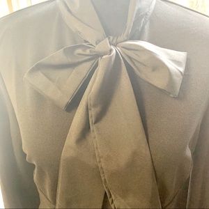 NWOT SHEIN Long Black Tie-neck Dress